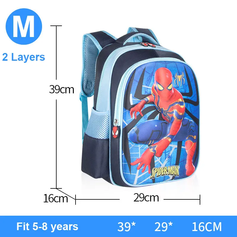 Blue M spider-man C 3D Капитан Америка Железный человек мальчик девочка дети детский сад школьная сумка Подростковая Дети Студенческие рюкзаки - Цвет: Blue M spider-man C