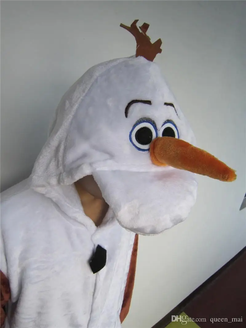 Olaf Snowbaby/костюм для Хэллоуина для женщин и мужчин, вечерние, косплей, снеговик Олаф, комбинезон-Пижама, пижама с рисунком Эльзы и Анны, пижама с животными