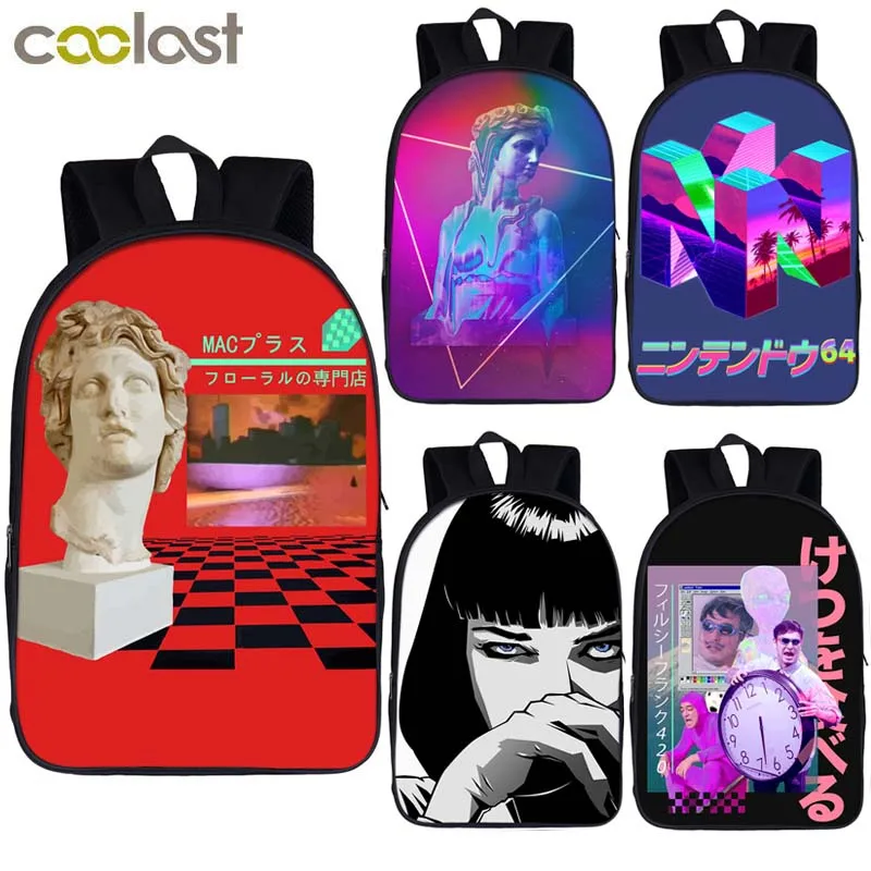 Vaporwave микеланжело Давид рюкзак эстетический Женский Мужской рюкзак грязный Франк мальчики девочки школьные сумки рюкзаки для ноутбука