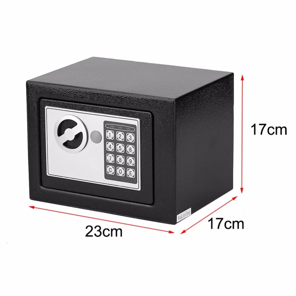 4.6L Strongbox твердая сталь электронный сейф с Блокировка цифровой клавиатуры Strongbox мини Запираемые деньги наличные ювелирные изделия коробка для хранения