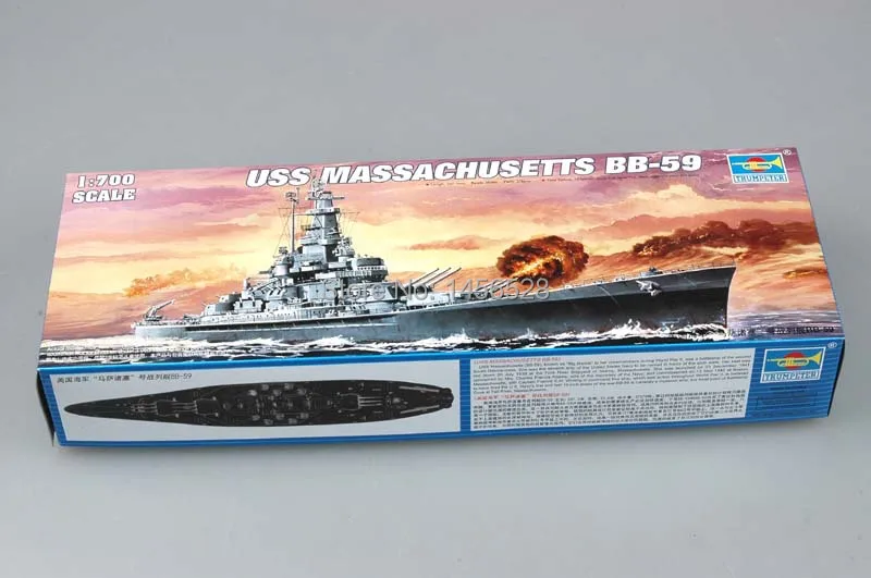 Сборочные комплекты моделей trumpeter 1/700 05761 USS Массачусетс (BB 59) построенная