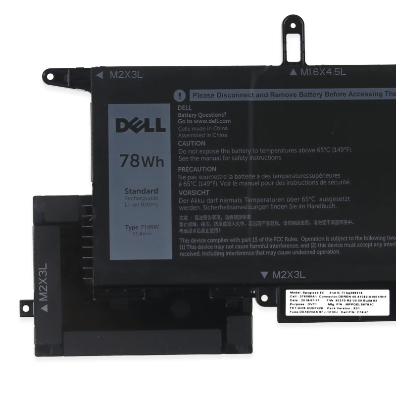 Оригинальный аккумулятор для ноутбука Dell Latitude 7400 7270 E7260 Тип 7146 Вт 11 4 в 78 Вт/ч |