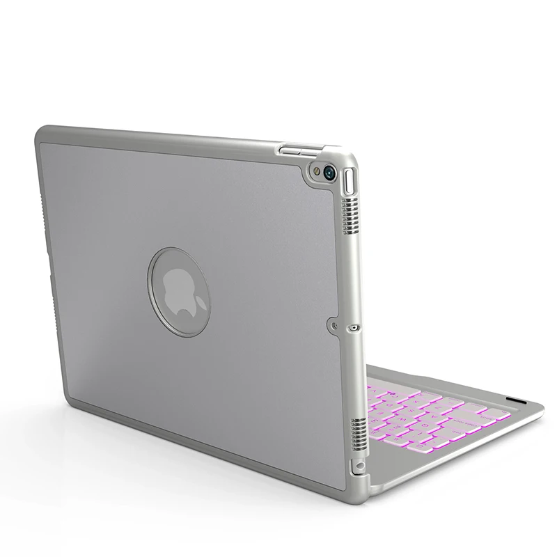 silvery Чехол для iPad Air 3 10,5 дюймов 7 цветов подсветка Беспроводная Bluetooth клавиатура чехол для iPad Pro 10,5+ подарок - Цвет: silvery