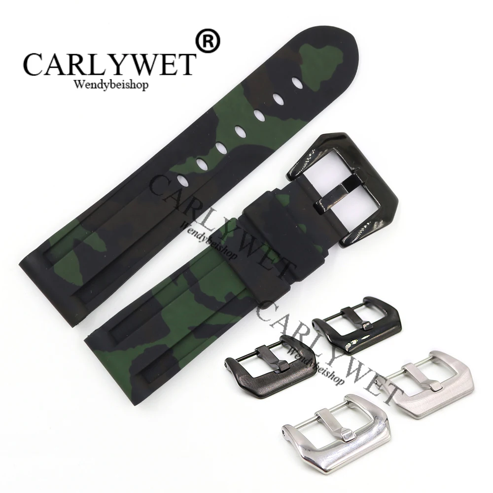 CARLYWET 24 мм оптом Камуфляжный зеленый водонепроницаемый силиконовый резиновый