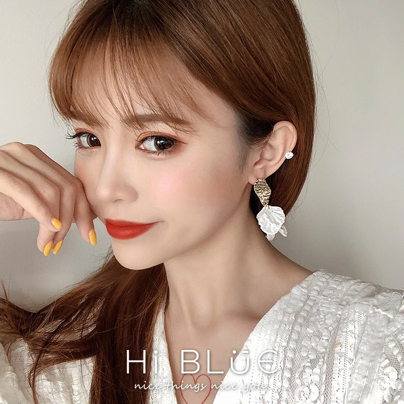 Женские серьги подвески в виде цветка Duohan популярные с подвесками капель