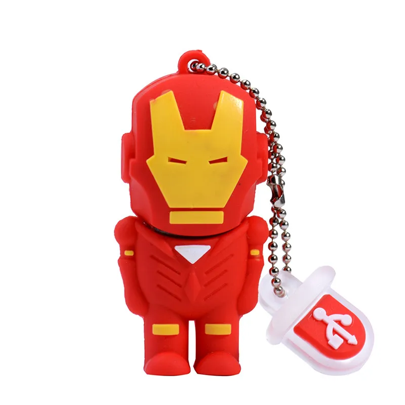 Iron Man JASTER Новая серия лего Супермен Бэтмен флеш-накопитель USB 2,0 флеш-накопитель Миньоны карта памяти Флешка 4 ГБ 16 ГБ 32 ГБ 64 ГБ подарок - Цвет: Iron Man