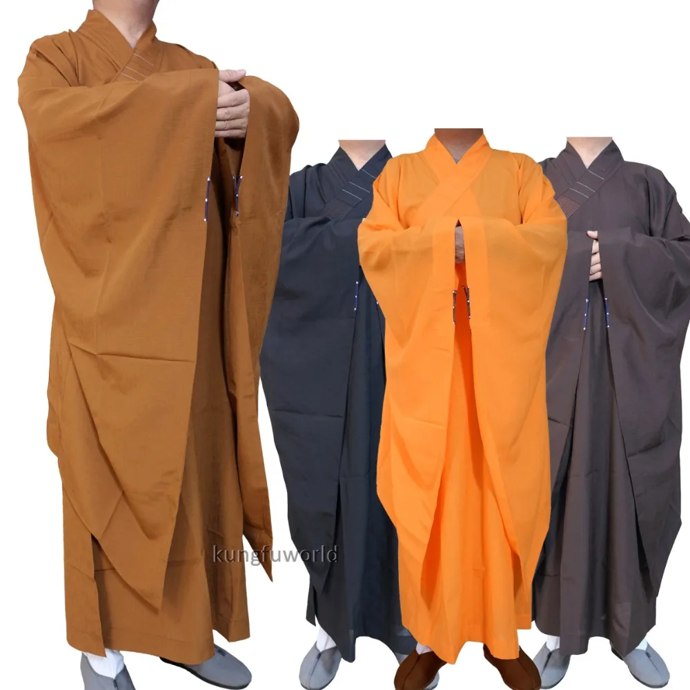 Extra-wide Sleeves Buddhist Robe Shaolin Monk Dress Zen Masters Gown Shaolin Kung fu Suit Meditation Uniform