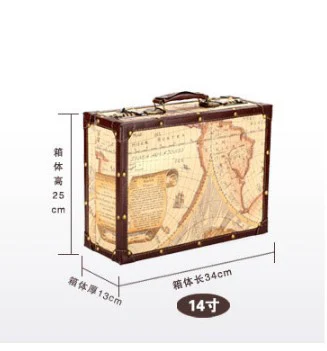 14 inch Travel tale 2" 22" 2" inc Спиннер карта земли koffers тележки винтажный багаж набор ретро чемодан на колесиках - Цвет: 14 inch