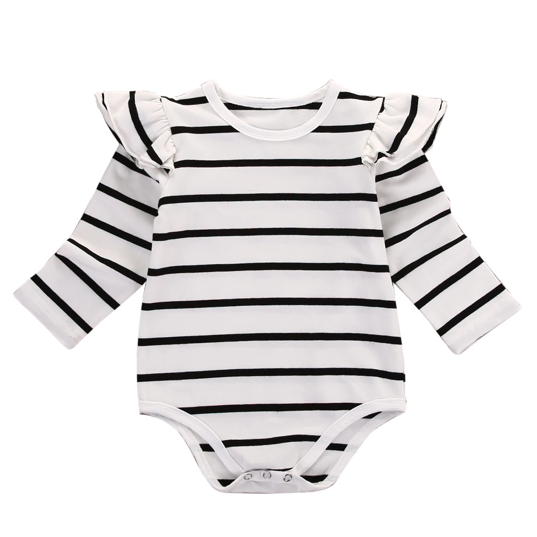 

striped new autumn spirng new toddler children clothes Newborn Kids Baby boy Girl Long Sleeve Romper Jumpsuit Outfit 0-18M