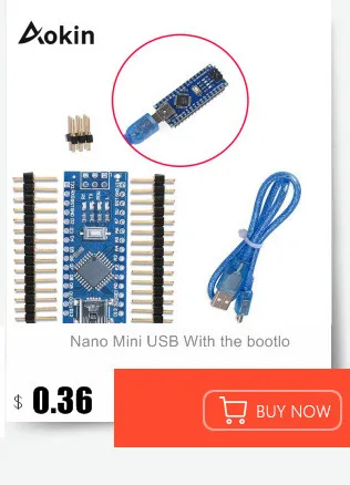 5 шт. Nano Mini USB с Загрузчиком совместимый Nano 3,0 контроллер для Arduino CH340 USB драйвер Nano v3.0 16 МГц ATMEGA328P