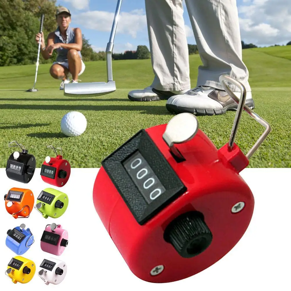 Ручной счетчик металла 4 цифры ручные счетчики нажатие ручной людей Счетный цвет