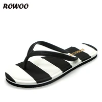 womens thong flip flops striped casual summer beach sandals for ladies multicolor flat slippers female footwear wholesale