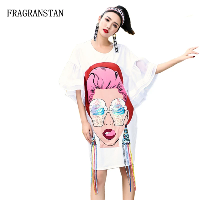 Модное женское весеннее летнее Новое хлопковое свободное платье с