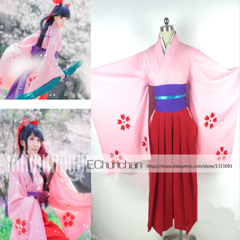 Аниме войны сакуры Sakura Taisen Shinguji кимоно Косплей Костюм на заказ|kimono cosplay|cosplay