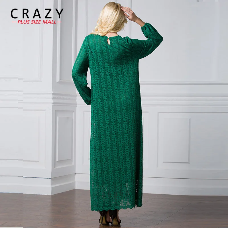 Размера плюс кружево платье L-7XL для женщин в винтажном стиле Цвет Черный Длинные