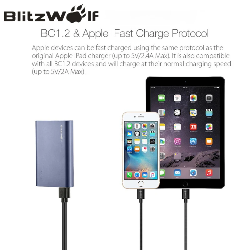 BlitzWolf BW-P3 Оригинальный Универсальный 10000 мАч 18 Вт QC3.0 быстрое зарядное устройство