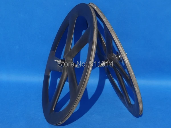 _ Полный углеродный матовый Трековый велосипед с пятью спицами клинчерная