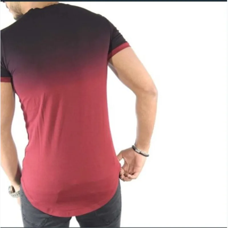 Мужская футболка с коротким рукавом Повседневная облегающая в стиле хип хоп
