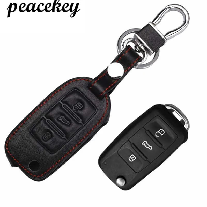 Кожаный чехол для автомобильного ключа VW Skoda Seat Octavia A5 A7 Rapid Fabia Superb Citigo Yeti Jetta Passat C |