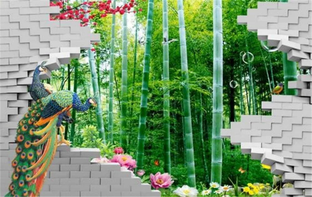 3d обои на заказ стереоскопическое креативное модное бамбуковое лес HD декор для