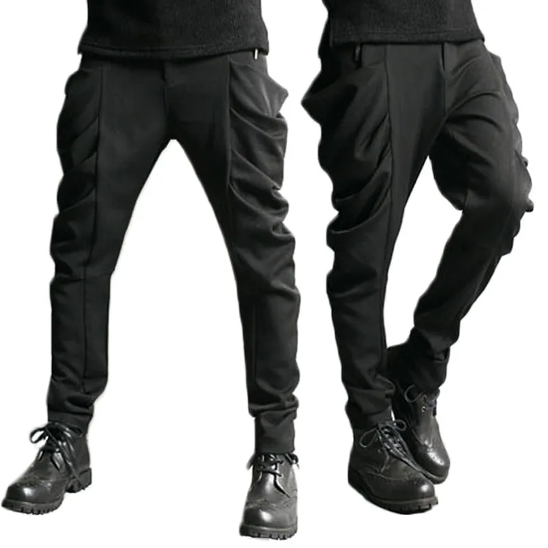 27-44 новинка 2017 новая мужская одежда модные штаны-шаровары с заниженной мотней