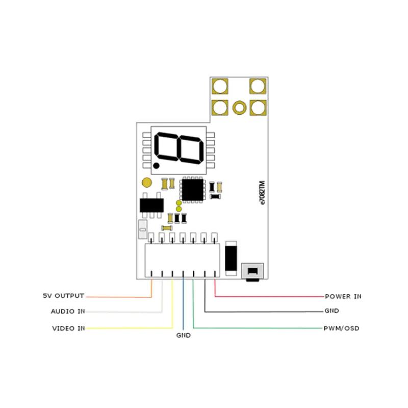 EWRF-e7082TM 5.8G 48CH 25/100/200mW Switchable Transmitter Support PWM / OSD Configuring For FPV System Parts Accessories Accs | Игрушки и