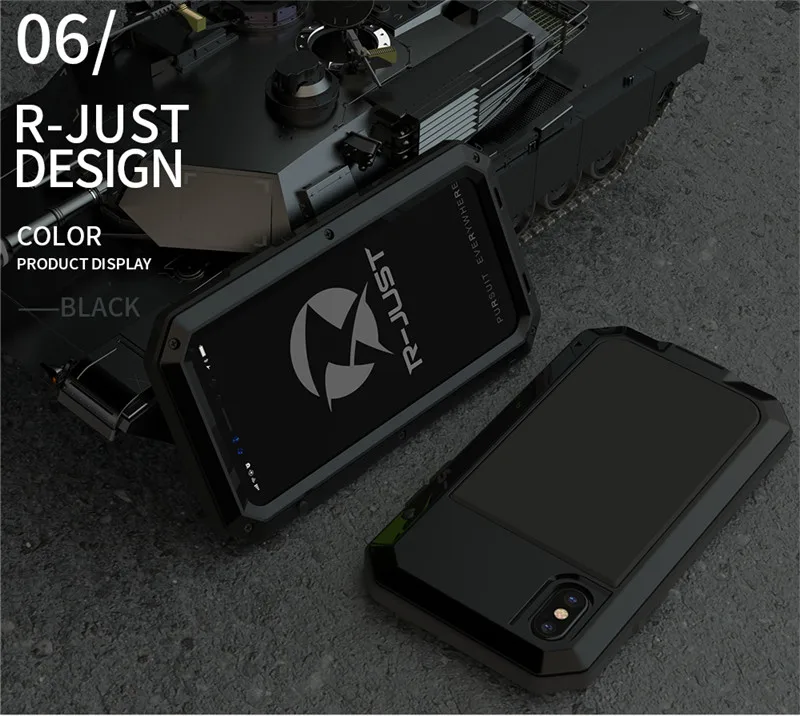 R-просто для iPhone 6 6S 7 8 Plus X Чехол ТОНКАЯ БРОНЯ металлический алюминиевый чехол для телефона для iPhone Xs Max XR 4 5S SE XS противоударный чехол