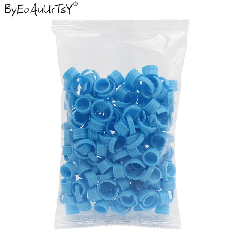 100pcs Disposable Permanent Makeup Ring No Divider Medium Size Eyebrow Lip Pigments Holder Rings Container/Cup | Красота и здоровье