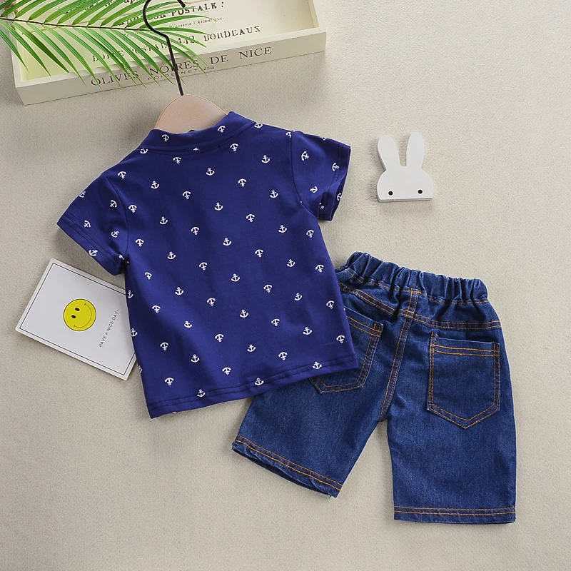 BibiCola Summer New Clothing Sets Kids Boys Cotton Casual Children's Tracksuits T-shirt+ Shorts Pants 2 Pcs Clothes Outfits | Детская