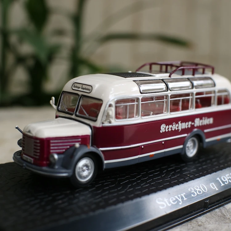 Высокая имитация Steyr 380 q 1955 винтажный автобус 1: 72 модели автомобилей из сплава