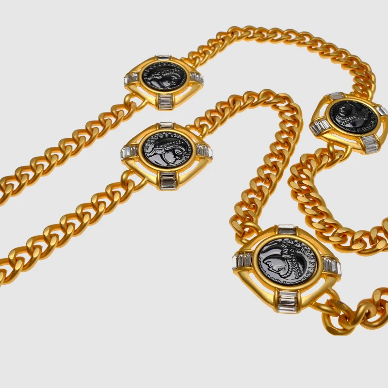 Винтажное ожерелье с портретом аморота золотого цвета|fashion necklace|necklace fashionvintage
