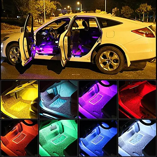 Автомобильная RGB Светодиодная лента управления музыкой 10 Вт интерьер автомобиля