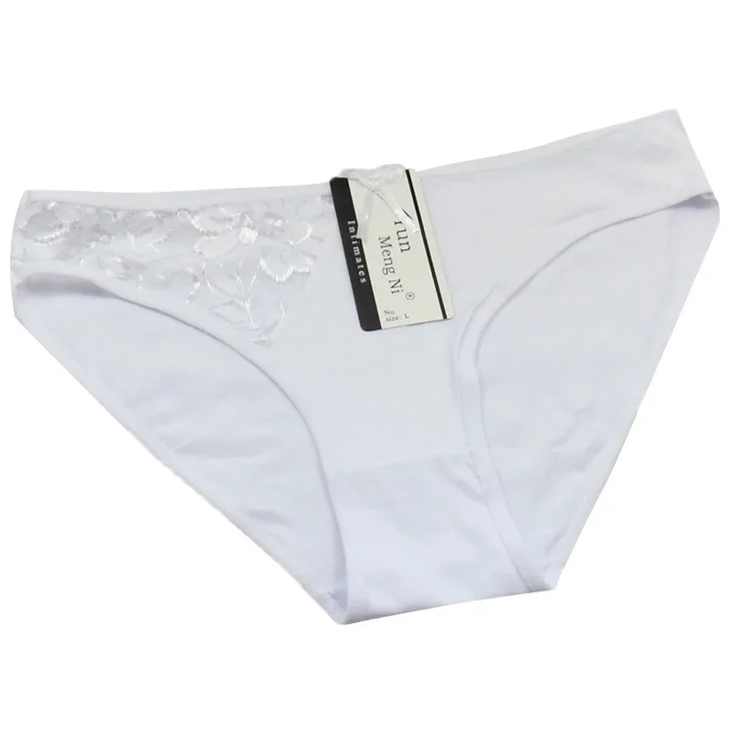 New Pure Color Breathable Cotton Panties Women's Sexy Hollow Flower Elasticity Briefs |