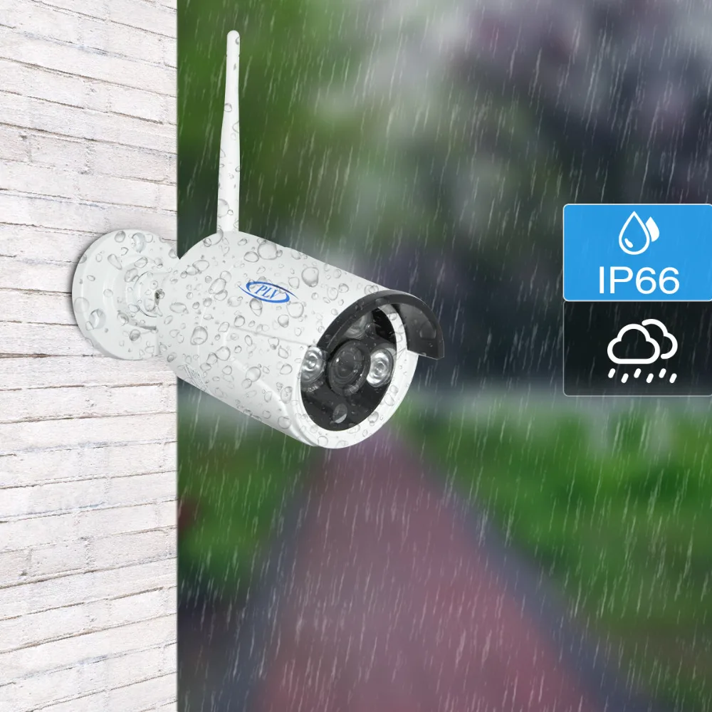 PLV 4CH ИК HD домашней безопасности Wi-Fi Беспроводной IP Камера Системы 1080 P комплект