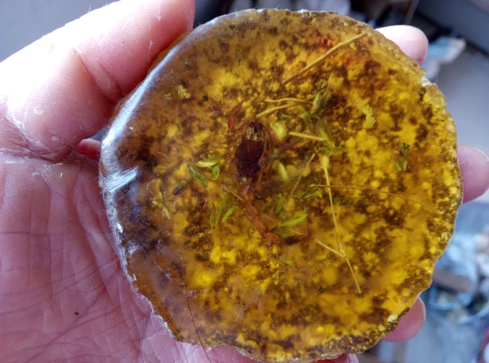 75.1g Rare Decorated Pure Handwork Amber imitations Scorpion Inlay Big Statue | Дом и сад