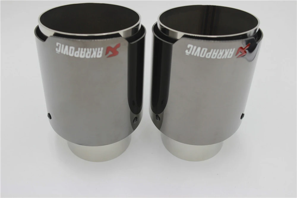1 шт. 2,5 ''(63 мм) IN-3,5''(89 мм) OUT Akrapovic Глушитель Черный Универсальный Автомобильный наконечник из нержавеющей стали Хвостовая труба