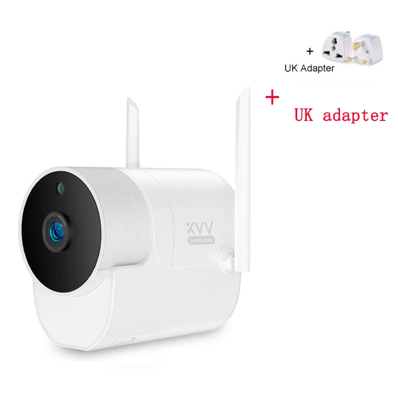 add UK adapter Xiao mi xiaov наружная камера Panora mi c 360 ip-камера s 1080P 180 ° Водонепроницаемая беспроводная Wi-Fi инфракрасная камера ночного видения с приложением mi home - Color: add UK adapter