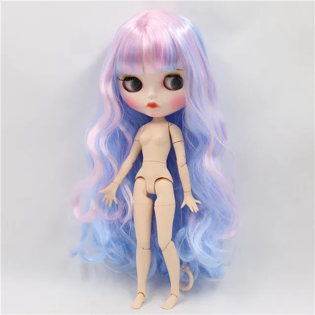 b-naked doll Ледяная фабрика blyth кукла 1/6 игрушка bjd матовое лицо заказное лицо кукла на заказ 30 см - Цвет: b-naked doll