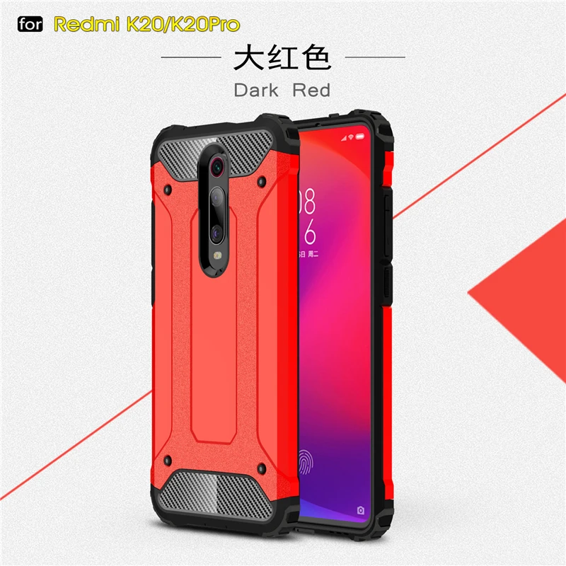 For Xiaomi Redmi K20 Case Silicone Rubber Armor Shell Hard PC Back Phone Cover for | Мобильные телефоны и аксессуары