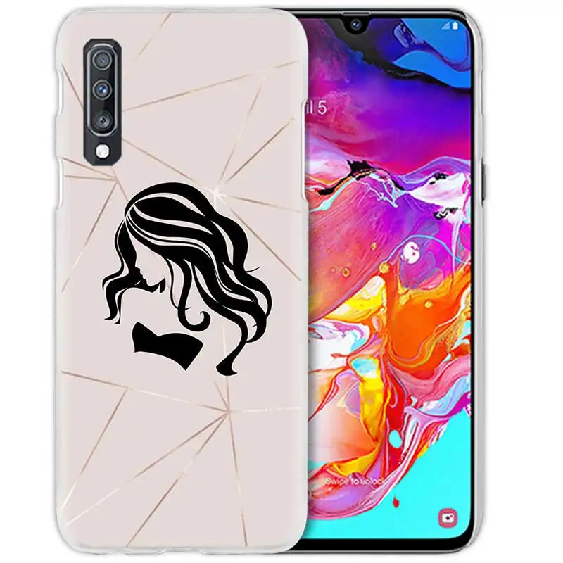 10 Розовый с принтом ресниц чехол для samsung Galaxy A50 A70 A20e A40 A30 A20 A10 A8 A6 плюс A9 A7 жесткий прозрачный поликарбонатный чехол для телефона чехол - Цвет: 10