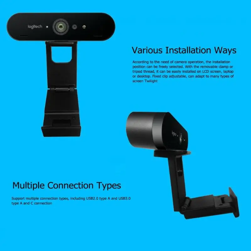 Logitech BRIO C1000e 4K Webcam With Mic For Video Conference Streaming Recording Camera For Computer PC Notebook