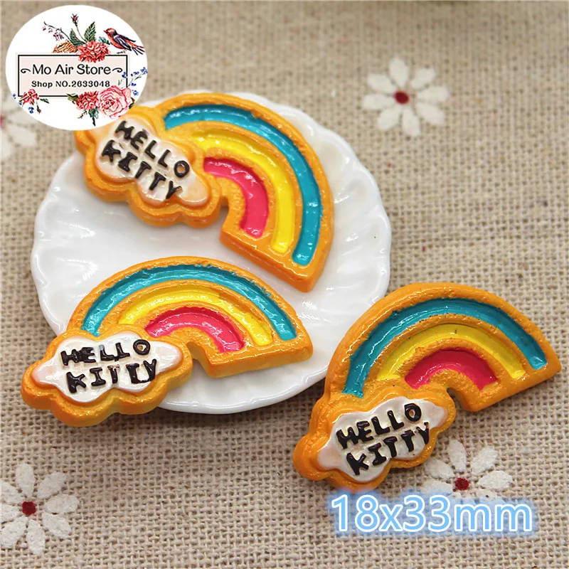 10 шт. кавайный Радужный Кабошон из смолы художественное украшение для телефона