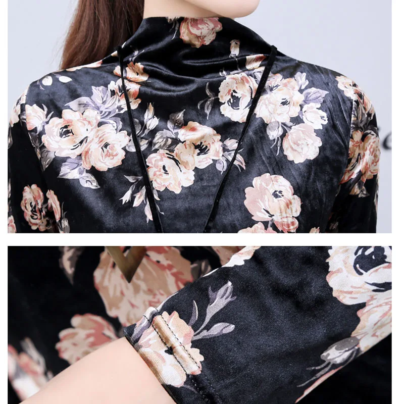 Женская бархатная Водолазка с длинным рукавом золотистая приталенная блузка и