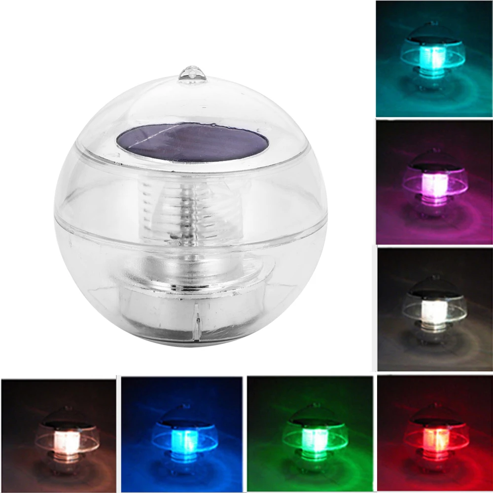 Водонепроницаемые лампы с солнечной батареей RGB цвета плавающий светодиодный