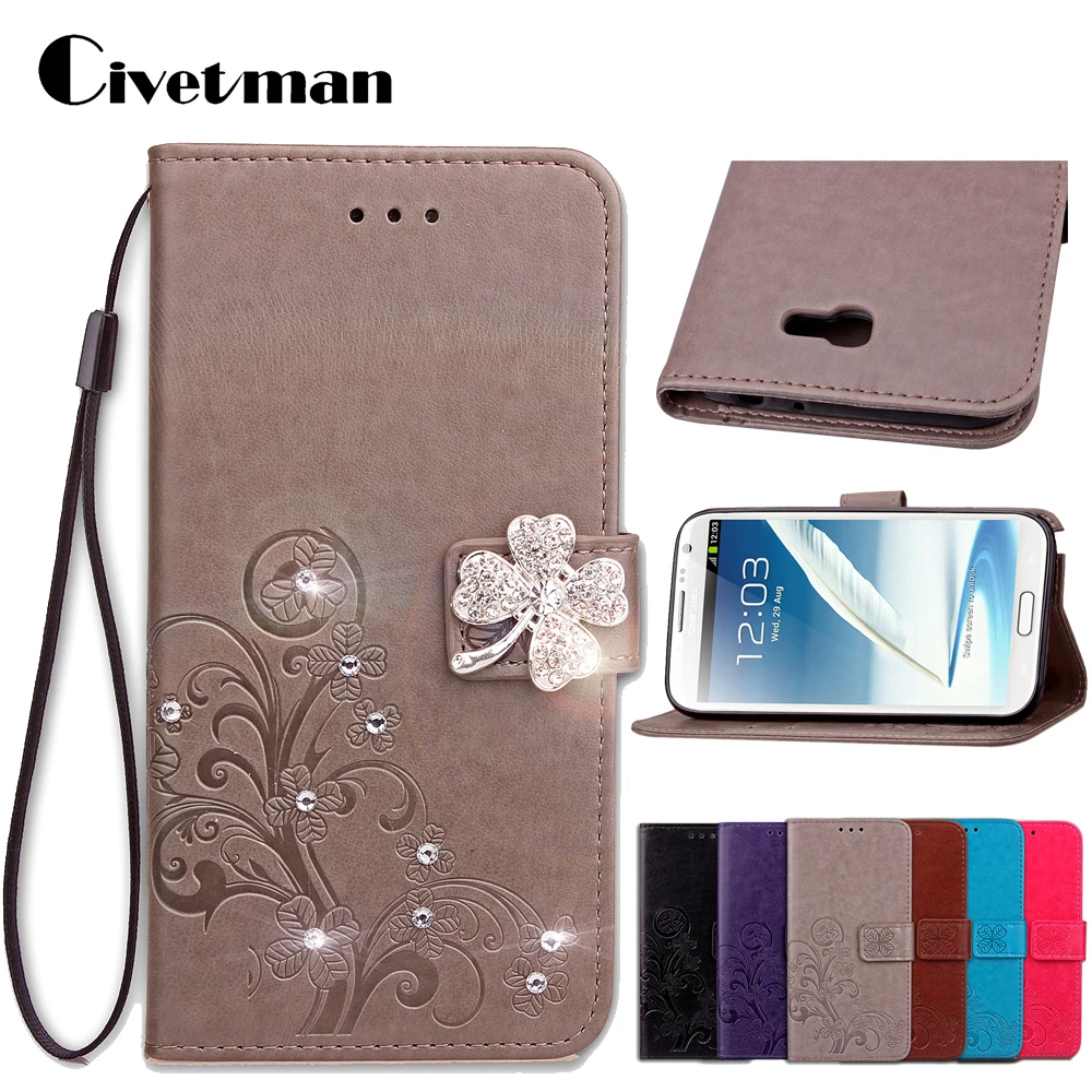 Чехол для Samsung Galaxy Note 2 Note2 N7100 5 &quotфлип кейс из искусственной кожи ТПУ чехол с
