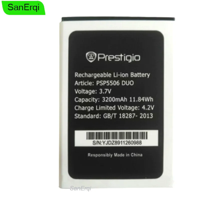 Аккумулятор для Prestigio Grace Q5 PSP 5506DUO 5506 DUO высокое качество 3 8 в 3200 мАч