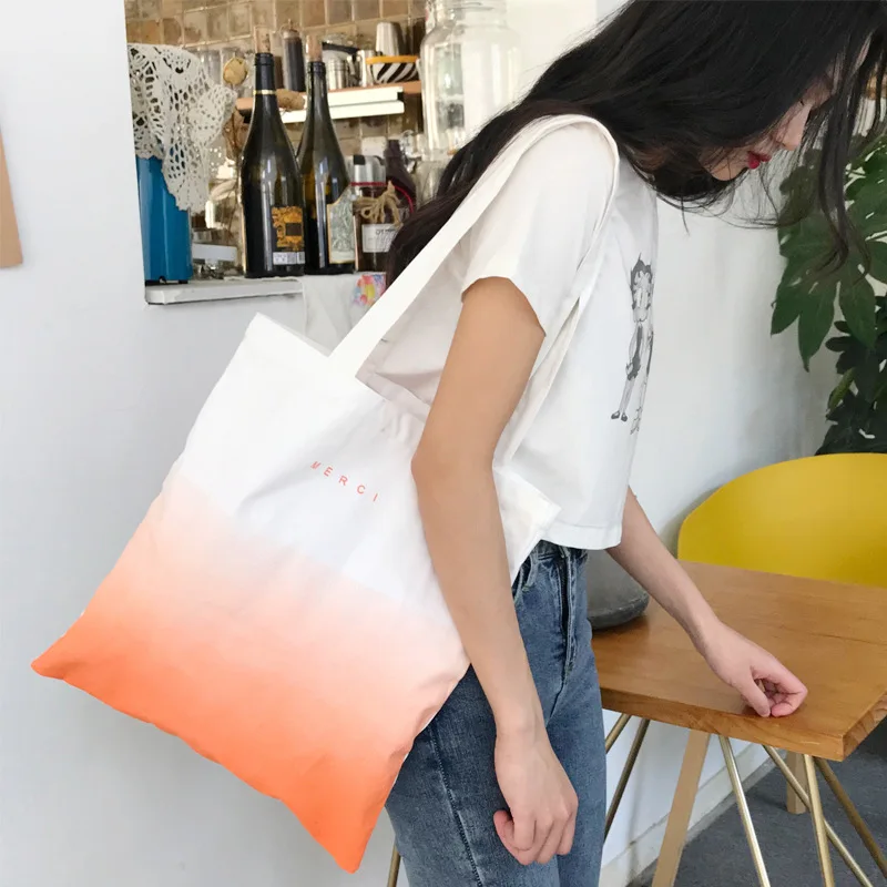 Little girl stick figure print pattern one shoulder student hand bag college wind green cartoon shopping | Багаж и сумки