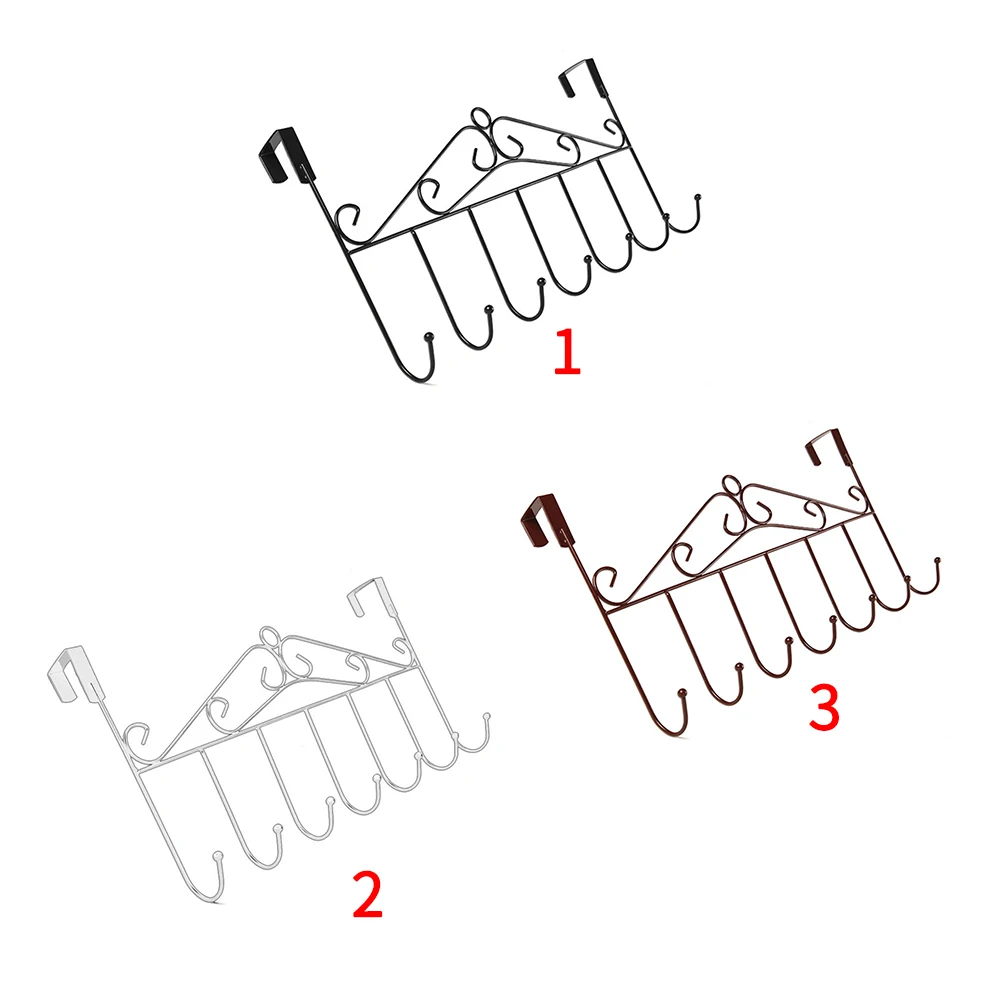 Cabinet Door Back Hooks Stainless Steel 7 Hanger Free Of Adhesive Clothes Towel Hanging | Дом и сад