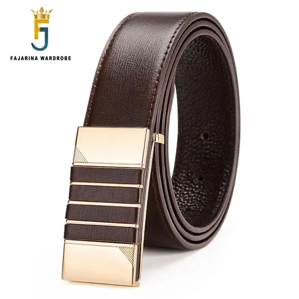 FAJARINA мужской ремень из натуральной кожи высокого качества s ремни дизайнерские