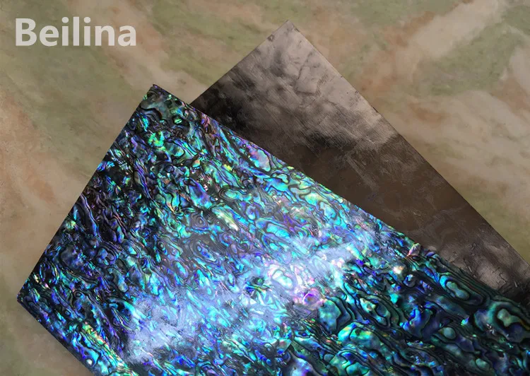 Новая Зеландия panua abalone shell ламинат лист с черной спинкой для деревянной инкрустации и домашнего ремесла украшения материал толщина 0,2 мм